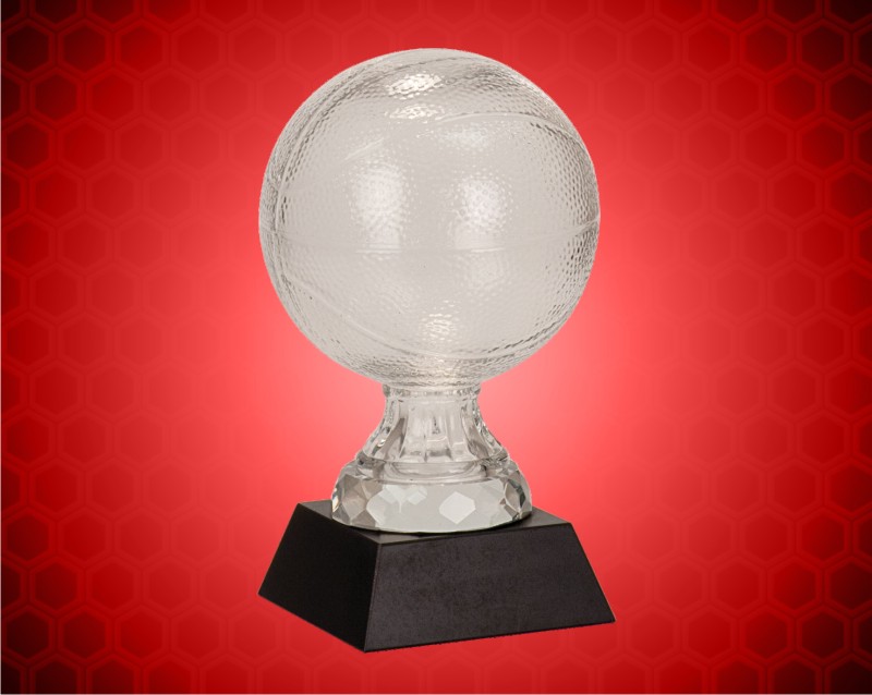 13 Inch Glass Basketball With Marble Base