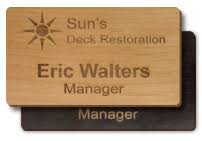 Wooden Name Tags