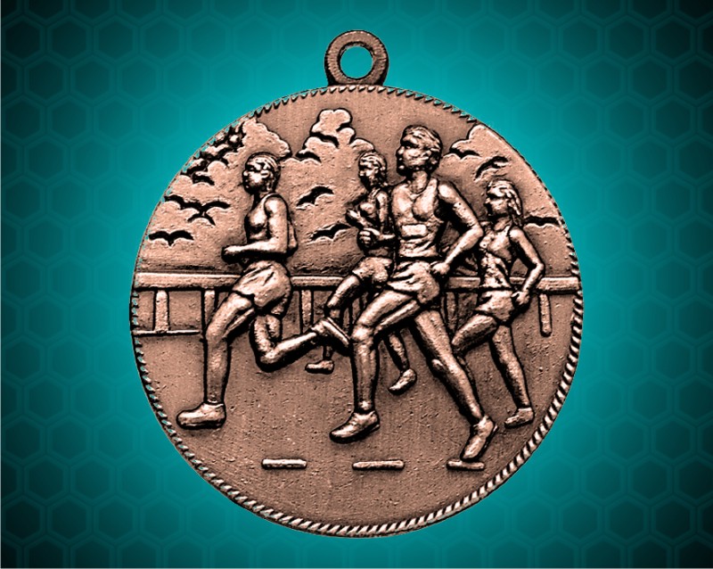 2 inch Bronze Cross Country Die Cast Medal