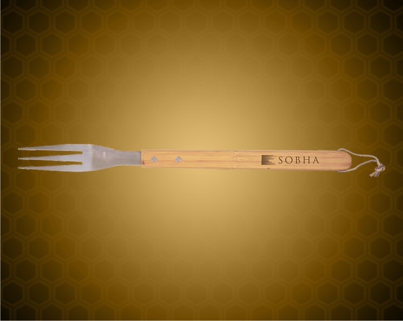 16 1/4 Inch Bamboo Barbecue Fork