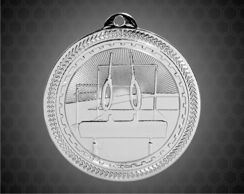 2 inch Silver Gymnastics Laserable BriteLazer Medal