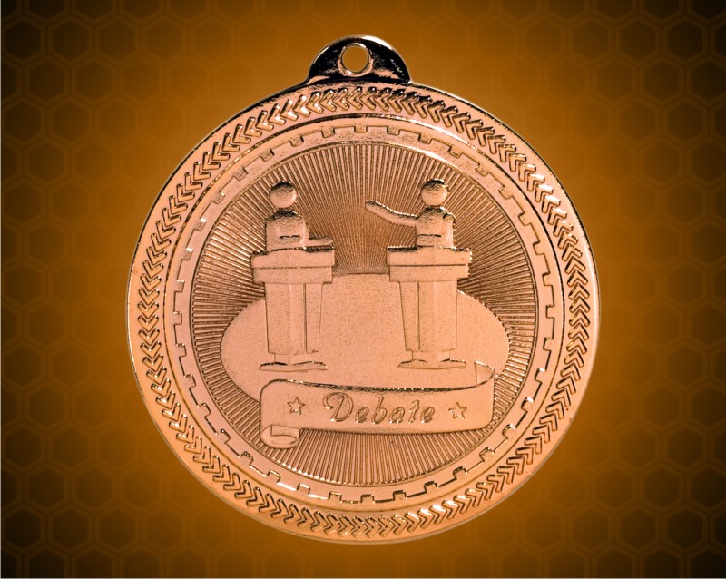 2 inch Bronze Debate Laserable BriteLazer Medal
