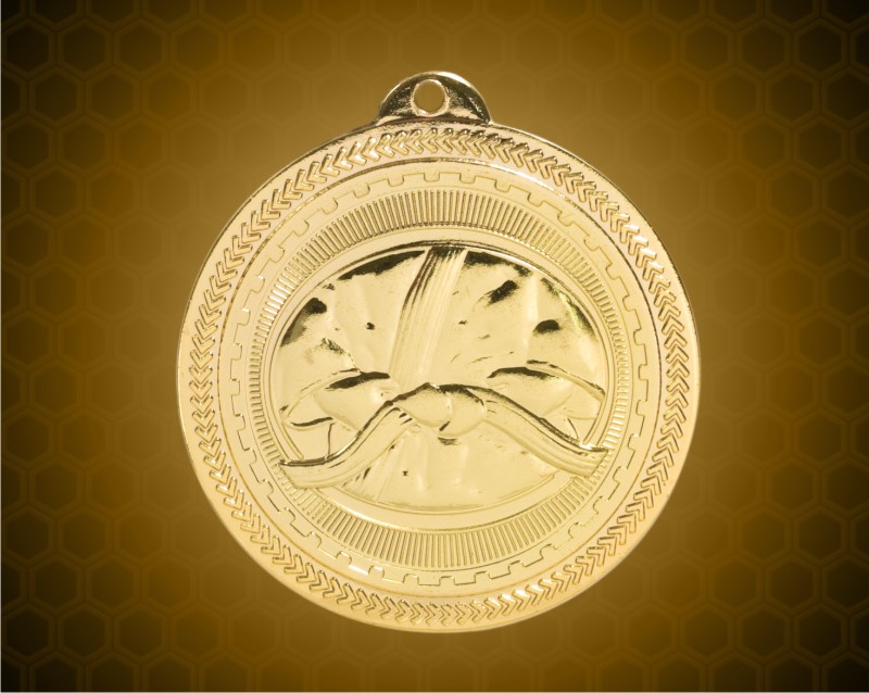 2 inch Gold Martial Arts Laserable BriteLazer Medal