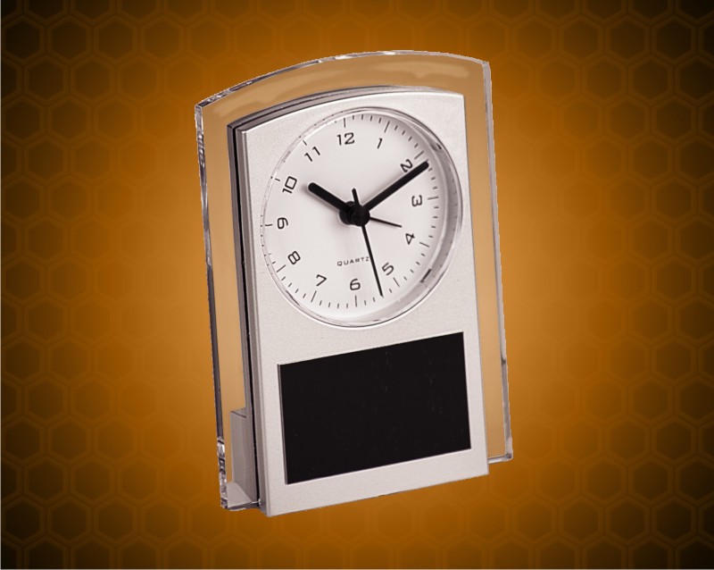 5 1/2 inch Silver Promotional Plastic Clock