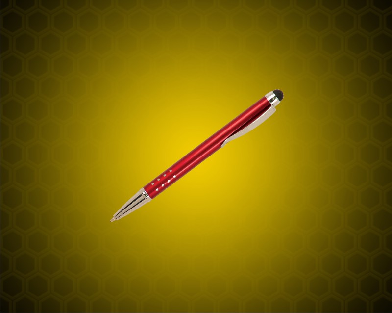 Burgundy with Silver Trim Laserable Pen with Stylus