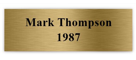 Printed Plaque Plate: Brushed Gold