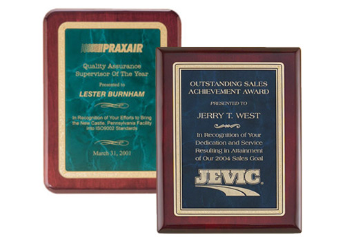 Rosewood Finish Plaques