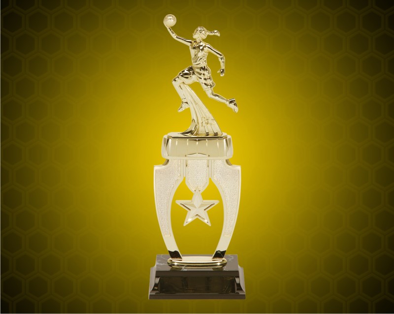 13" Female Basketball Snap Star Trophy