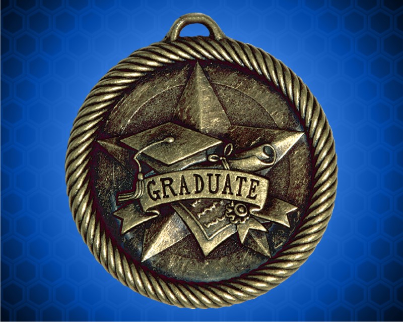 2 inch Gold Graduate Value Medal