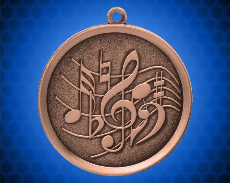 2 1/4 inch Bronze Music Mega Medal
