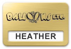 Reusable Smooth Plastic Windowed Name Tag: Shiny Gold with Black - LM922-734