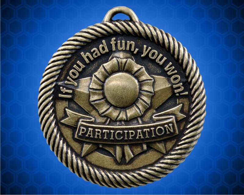 2 inch Gold Participation Value Medal