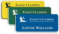 Textured Plastic Name Tags