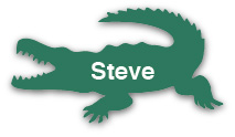 Smooth Plastic Crocodile Shape Name Tag - 1.5 x 2.67 inches