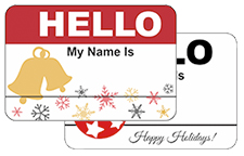 Hello My Name Is Christmas Stickers