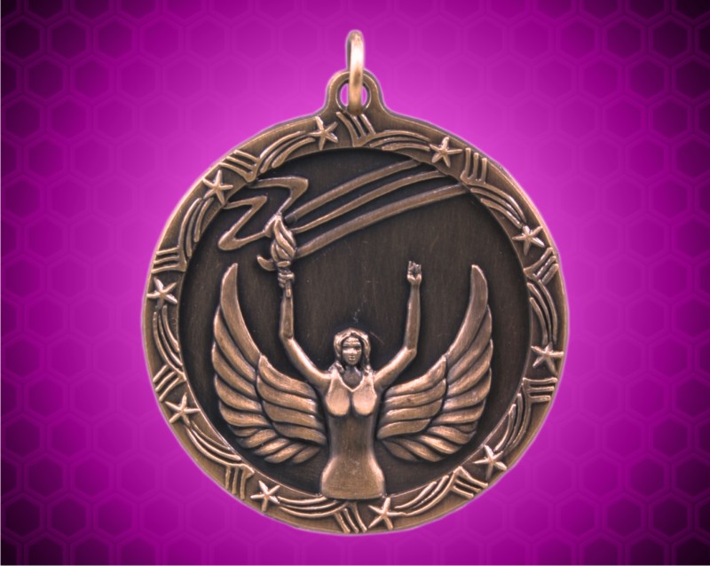 1 3/4 inch Bronze Victory Shooting Star Medal