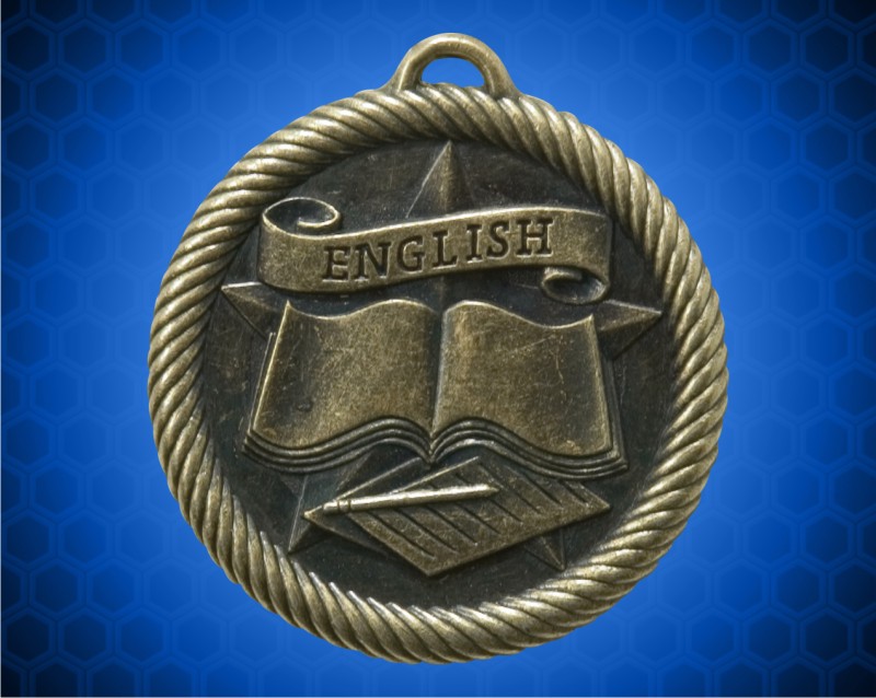 2 inch Gold English Value Medal