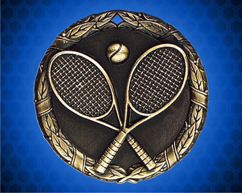 1 1/4 inch Gold Tennis XR Medal