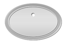 Silver Plastic Oval Name Tag Frames
