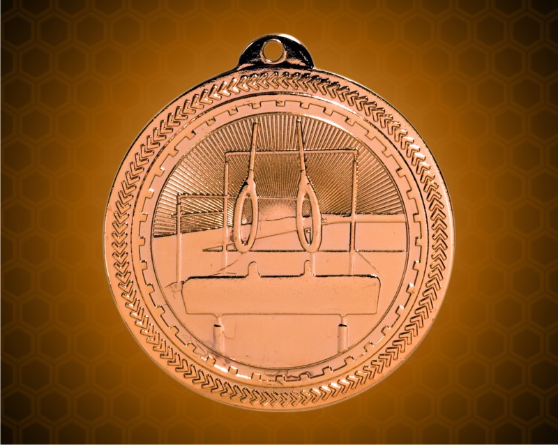 2 inch Bronze Gymnastics Laserable BriteLazer Medal