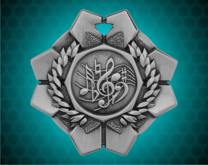 2 inch Silver Music Imperial Medal