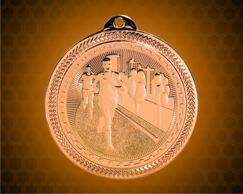 2 inch Bronze Cross Country Laserable BriteLazer Medal