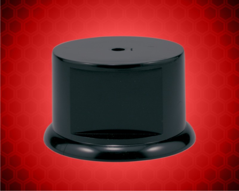 2 3/4 Inch Black Weighted Round Plastic Base