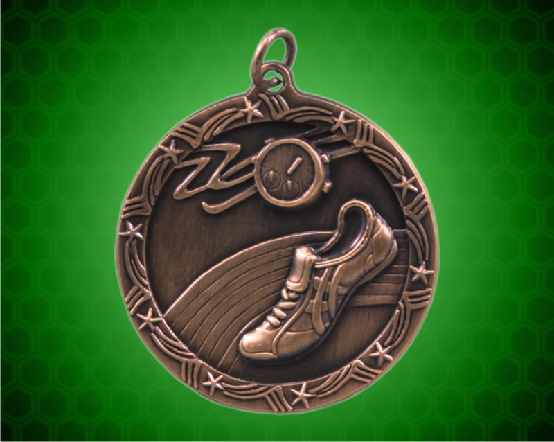 2 1/2 inch Bronze Track Shooting Star Medal