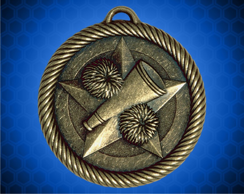 2 inch Gold Cheerleader Value Medal