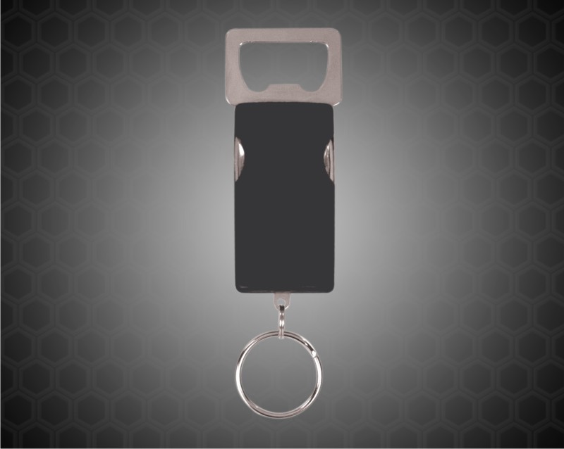 1 x 3 Black 2-Tool Bottle Opener with Key Chain