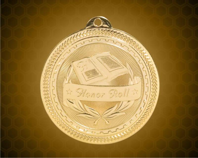 2 inch Gold Honor Roll Laserable BriteLazer Medal