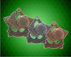 2 1/4 inch Soccer Star Medals