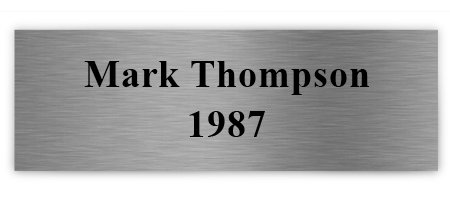 Printed Plaque Plate: Brushed Silver