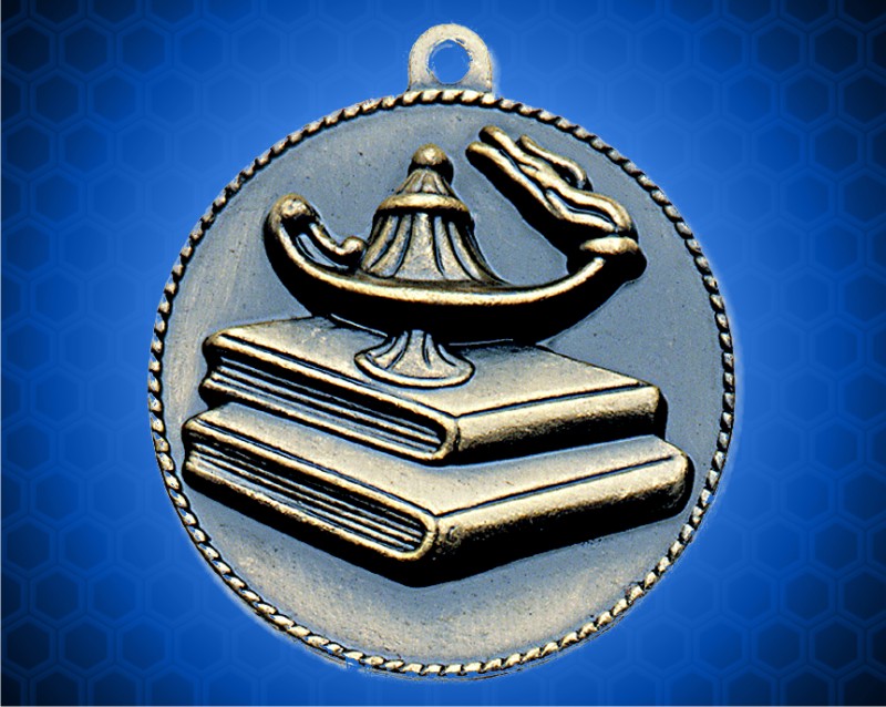 1 1/2 inch Gold Lamp of Learning Die Cast Medal