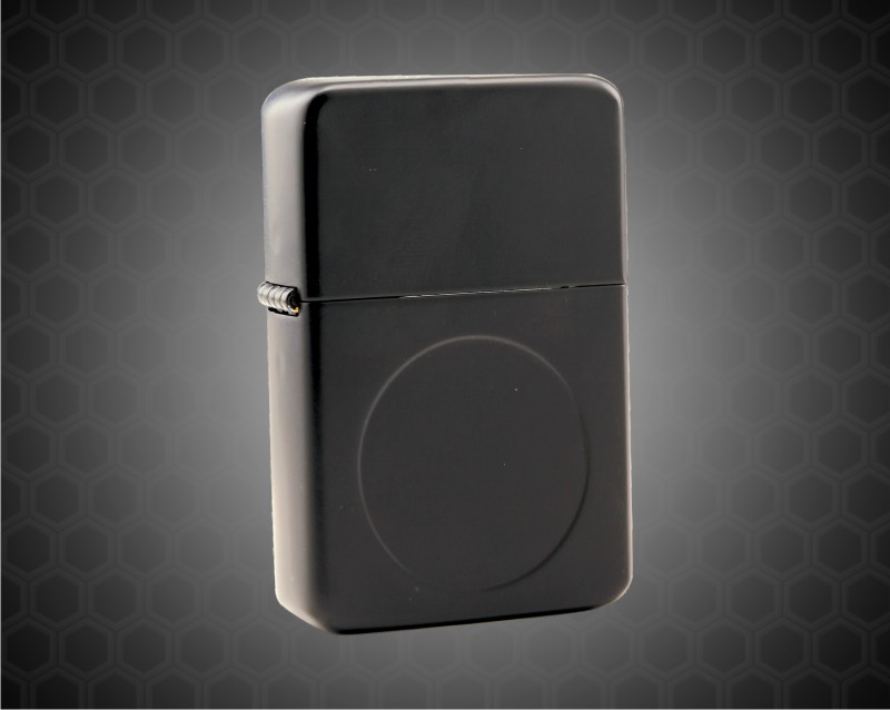 Matte Black Lazer Lighter with 1" Insert Holder with Tin