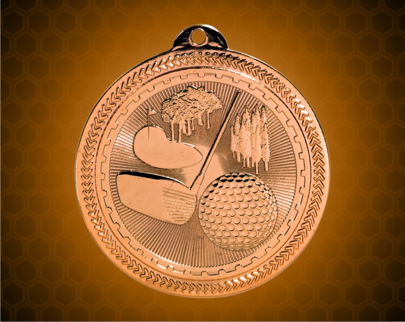2 inch Bronze Golf Laserable BriteLazer Medal