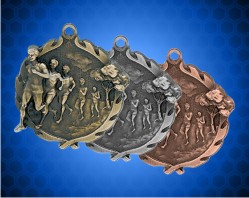 1 3/4 Inch Male Cross Country Wreath Medal