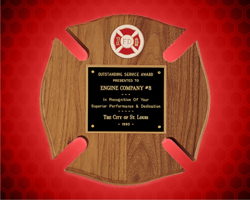 10 x 10 inch Wexford Series Firematic Award Plaque with 2 inch Acitivity Insert