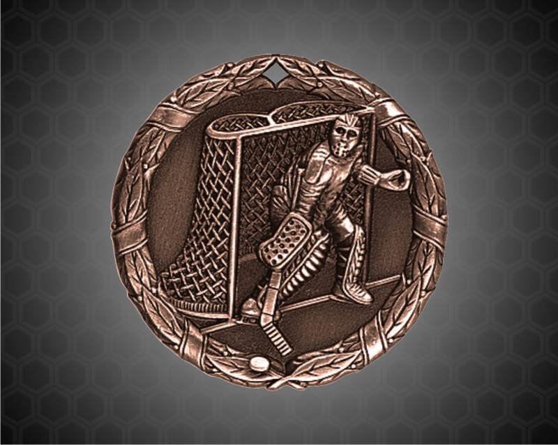 2 inch Bronze Ice Hockey XR Medal