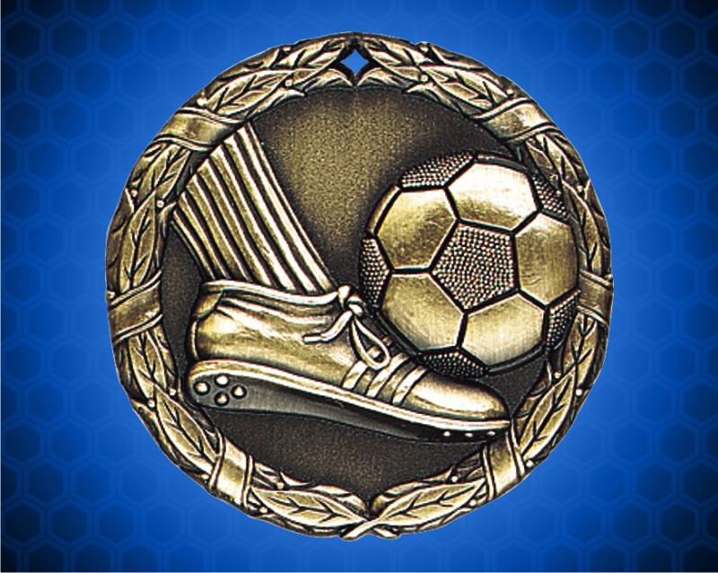 1 1/4 inch Gold Soccer XR Medal