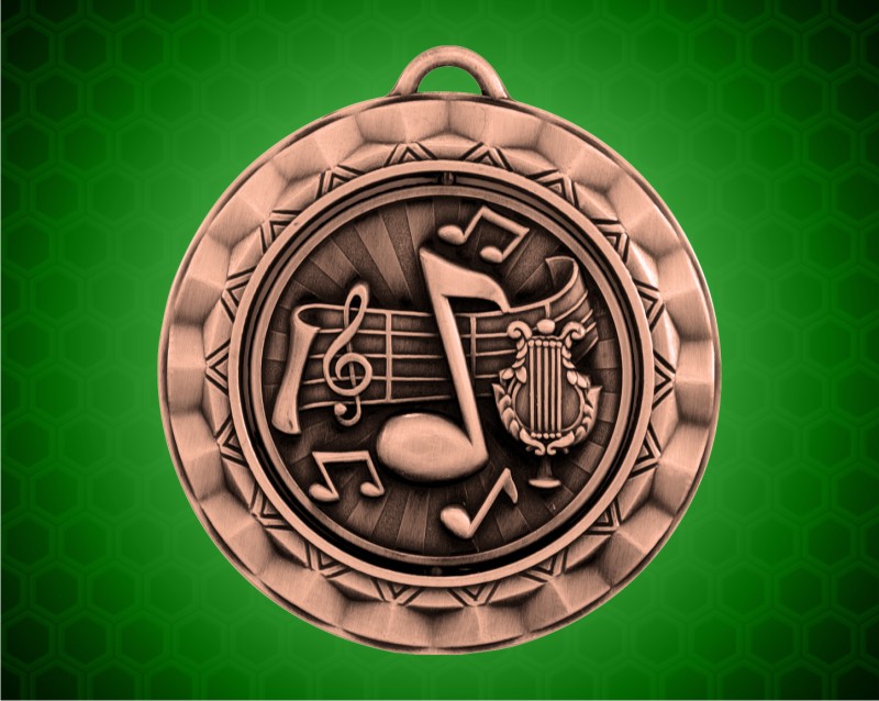 2 5/16 inch Bronze Music Spinner Medal