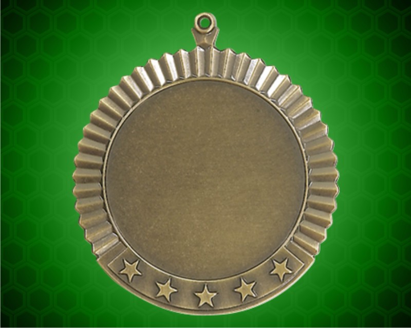 2 3/4 inch Gold 2 inch Holder Star Medal