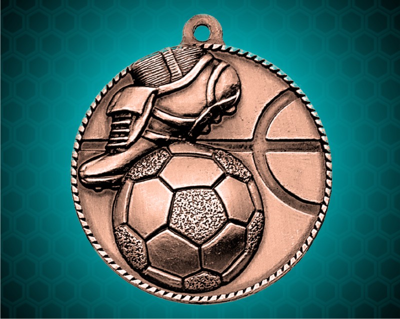 2 inch Bronze Soccer Die Cast Medal