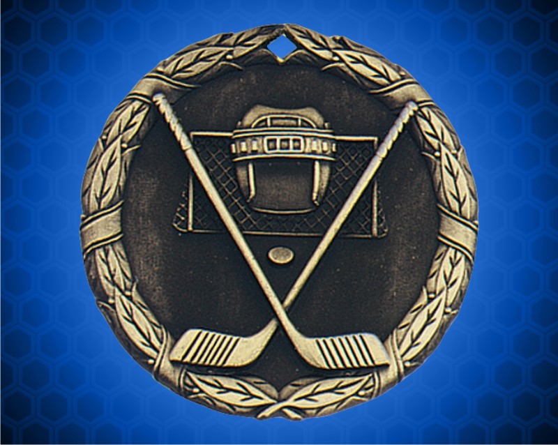 1 1/4 inch Gold Ice Hockey XR Medal