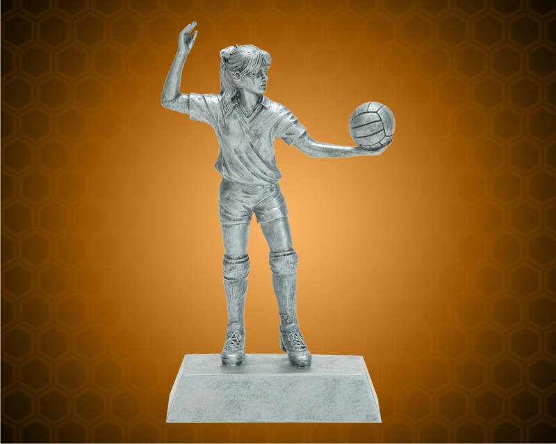 8 1/2" Pewter Female Volleyball Resin