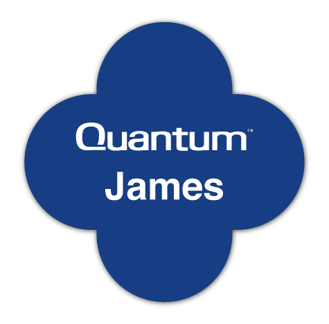 Smooth Plastic Quantum Shape Name Tag - 3 x 3inches