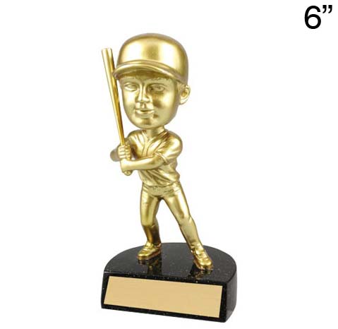 Gold Bobblehead Baseball Figure