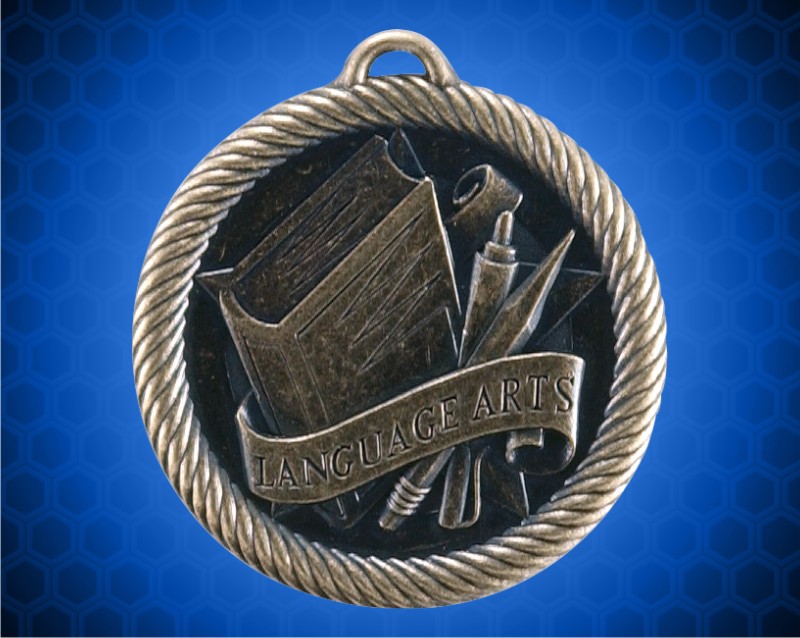 2 inch Gold Language Arts Value Medal