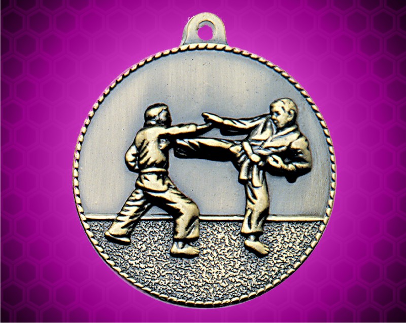 2 inch Gold Karate Die Cast Medal