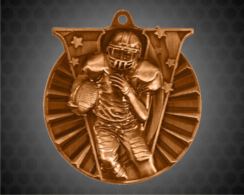 2 Inch Bronze Football Victory Medal